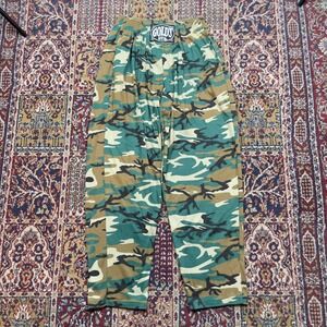 VTG RARE 80s Golds Gym MC Hammer ERDL Camo Parachute Pants M USA Big Patch Logo